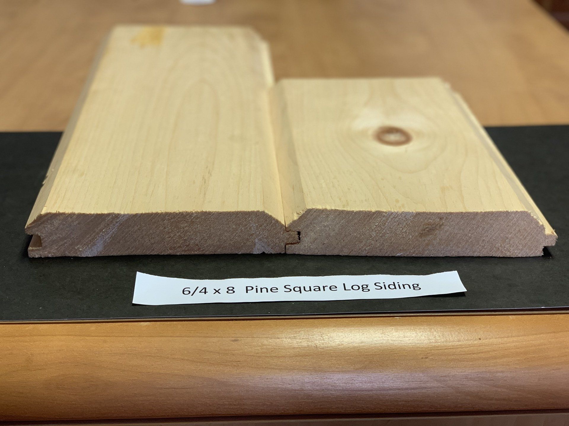 beige square pine wood sidings