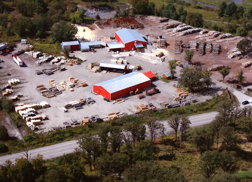 ariel view of lumberyard