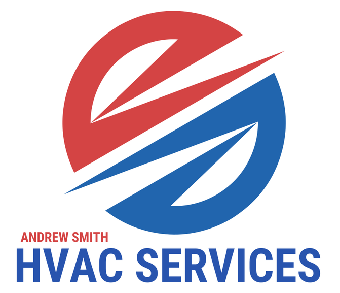 Logo for Andrew Smith HVAC Services: Red and blue circle with stylized "S," text below.