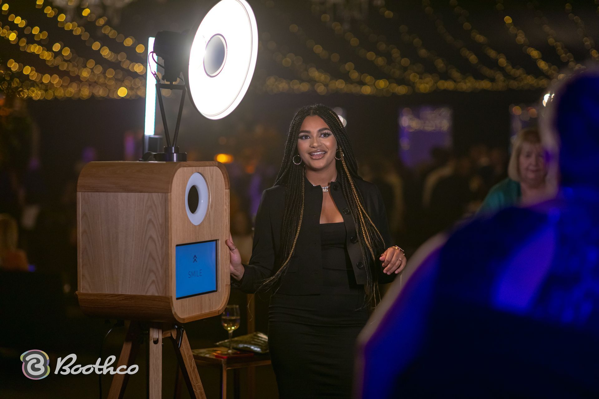 Girl smiling during Corporate photobooth hire event