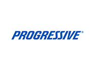 The progressive logo is blue and white on a white background.