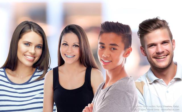 KFO: Kieferorthopädische Zahnregulierung mit losen und festen Zahnspangen und Alignern