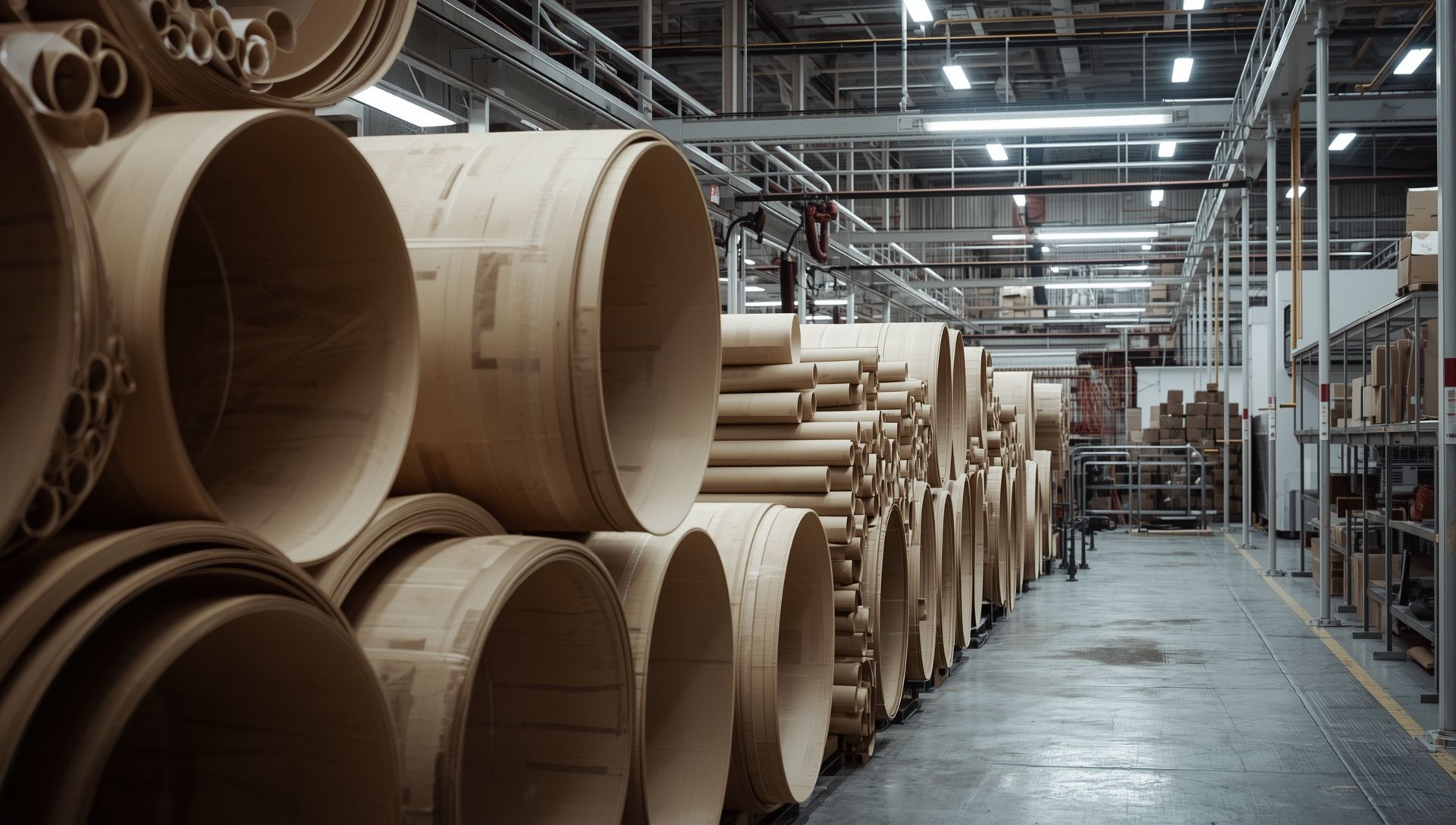 Cardboard paper tubes and spiral cores manufactured in a New England production