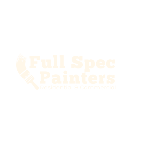 A white background with the words `` full spec painters '' written on it.