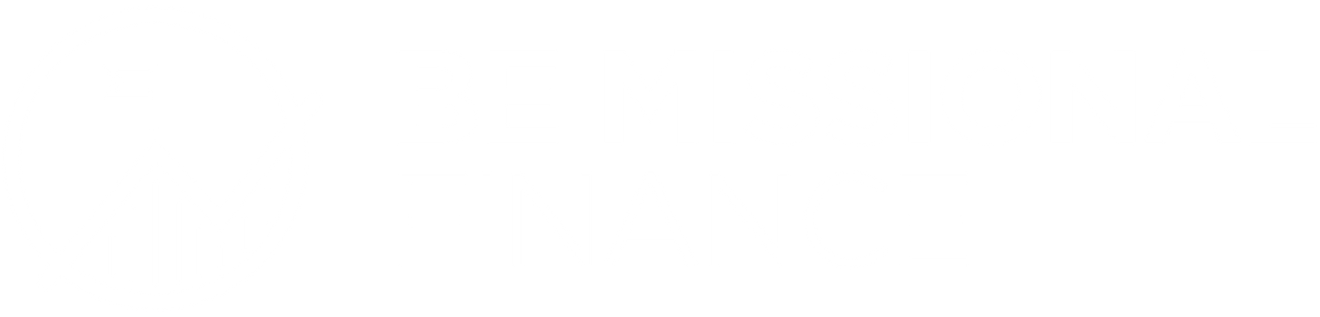 A white Be Missional logo with a transparent background.