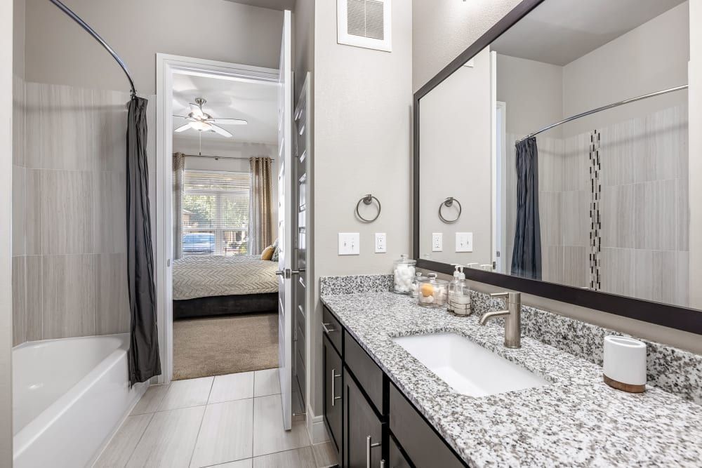 Bathroom at Marquis at Barton Trails in Austin, TX.