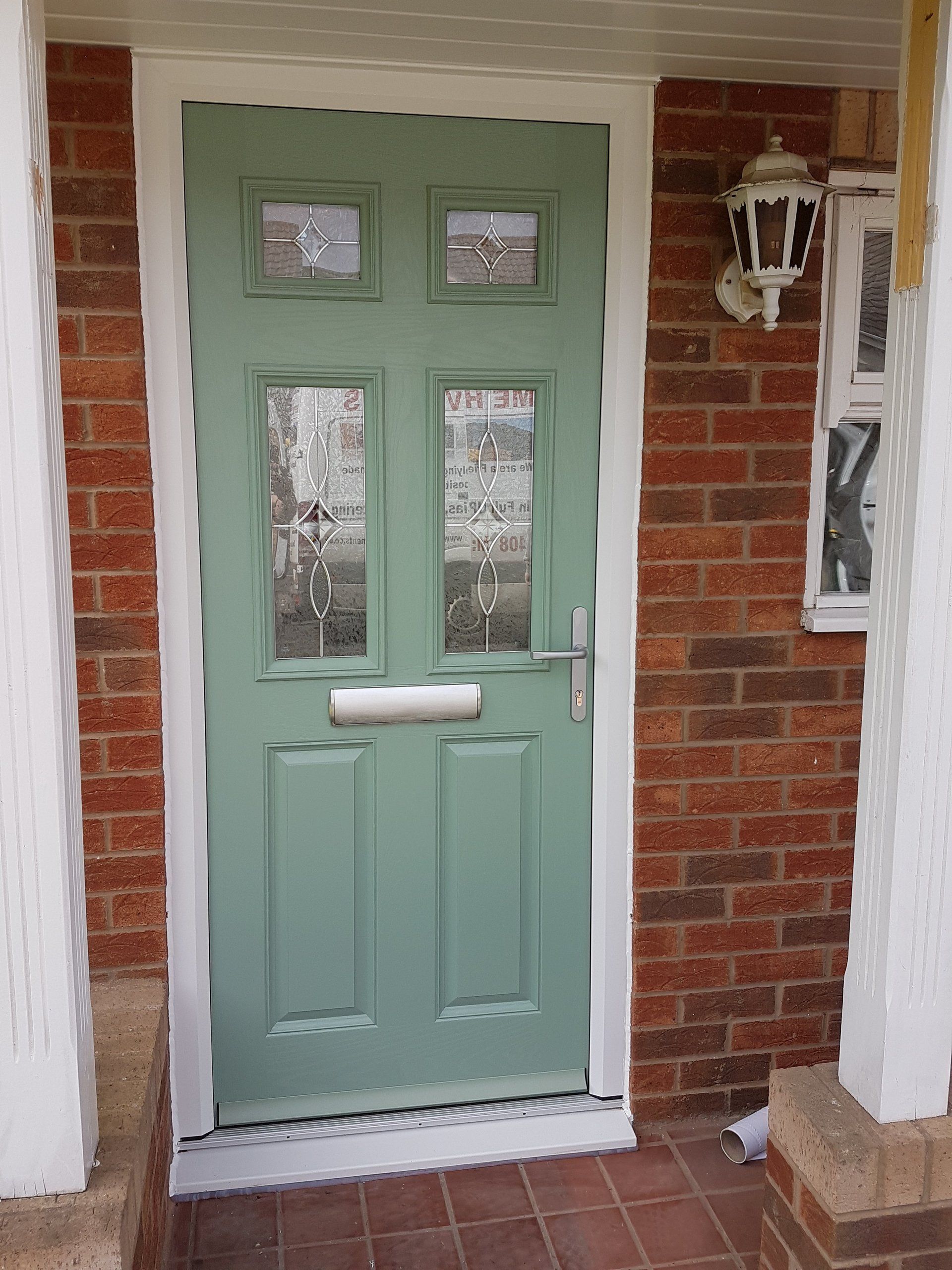Composite door-2 panel 4 square in chartwell green