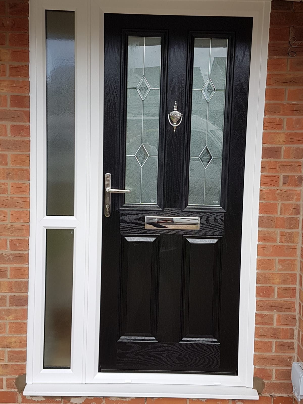 Composite door- black door and side panel