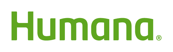a green humana logo on a white background