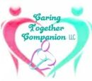 A logo for a company called caring together companion llc.