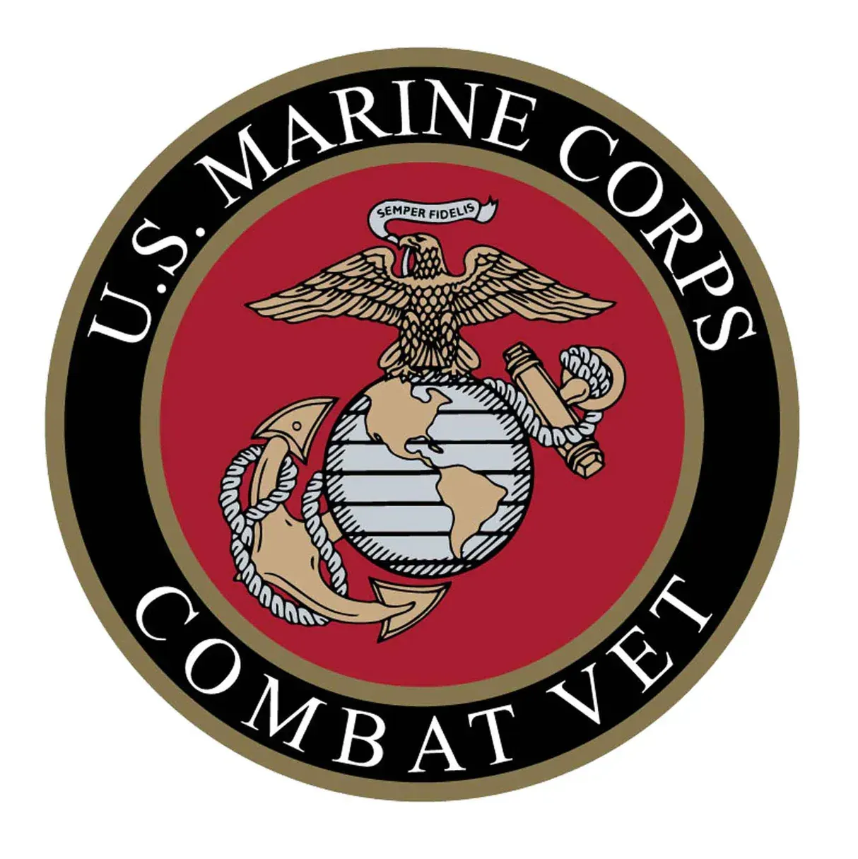 The logo for the u.s. marine corps combat vet