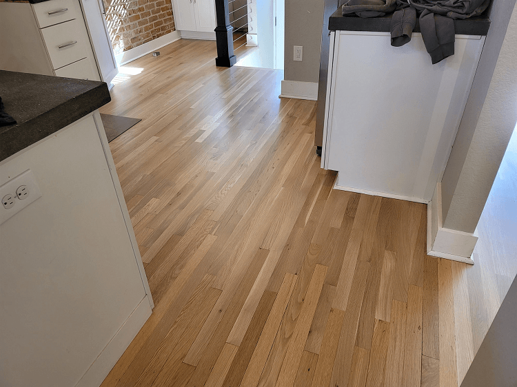 New hardwood floor installation