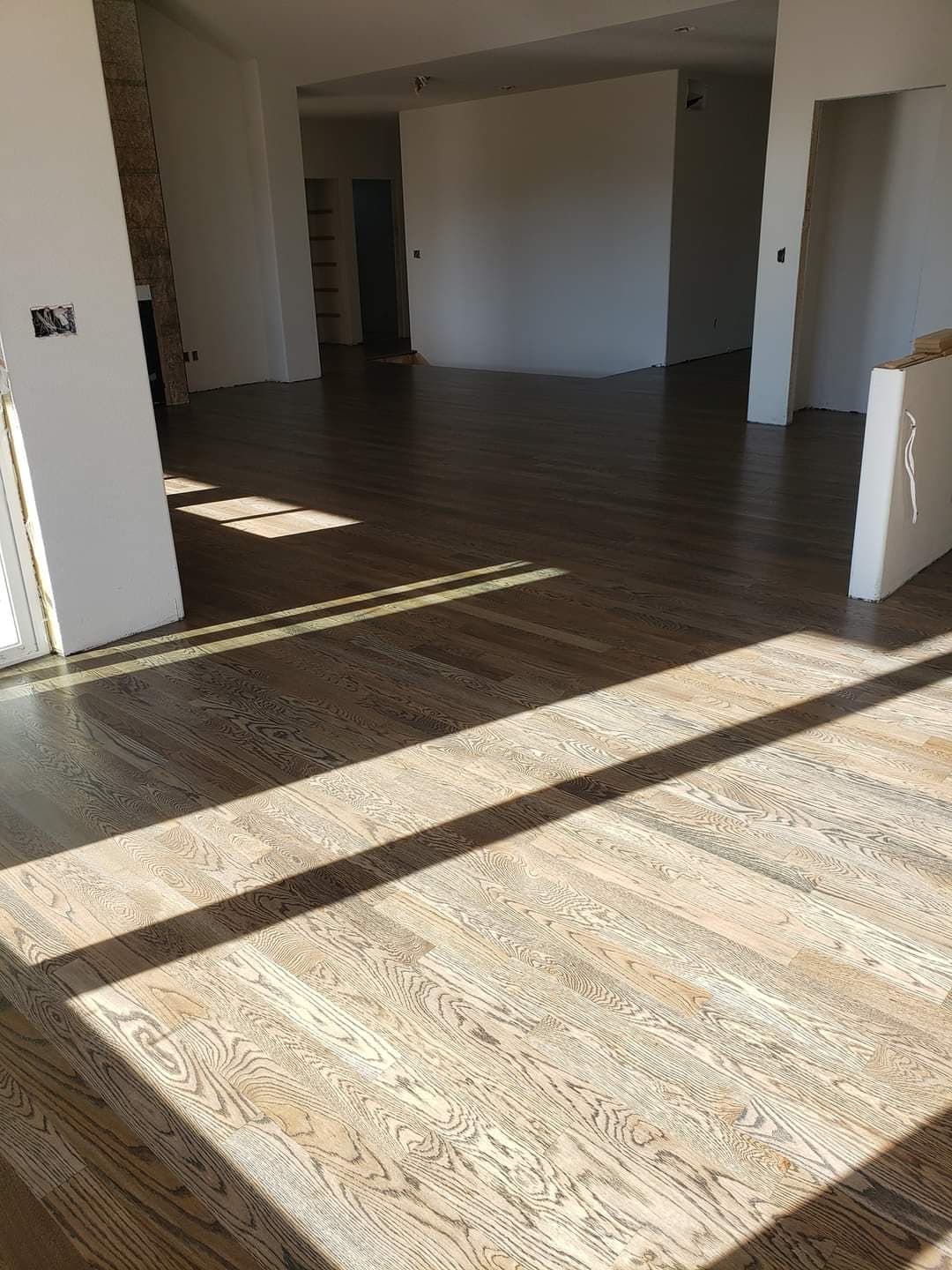 Brown hardwood floor