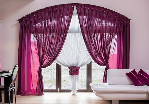 Maroon curtain