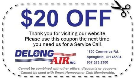 Voucher | Springfield, OH | Delong Air Inc.