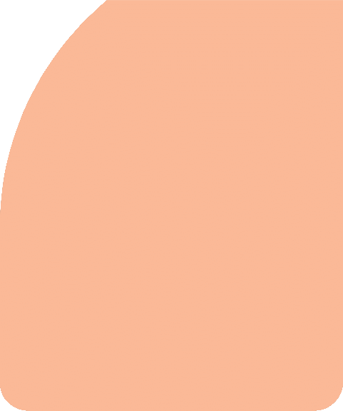 Peach-colored rounded rectangle on a white background
