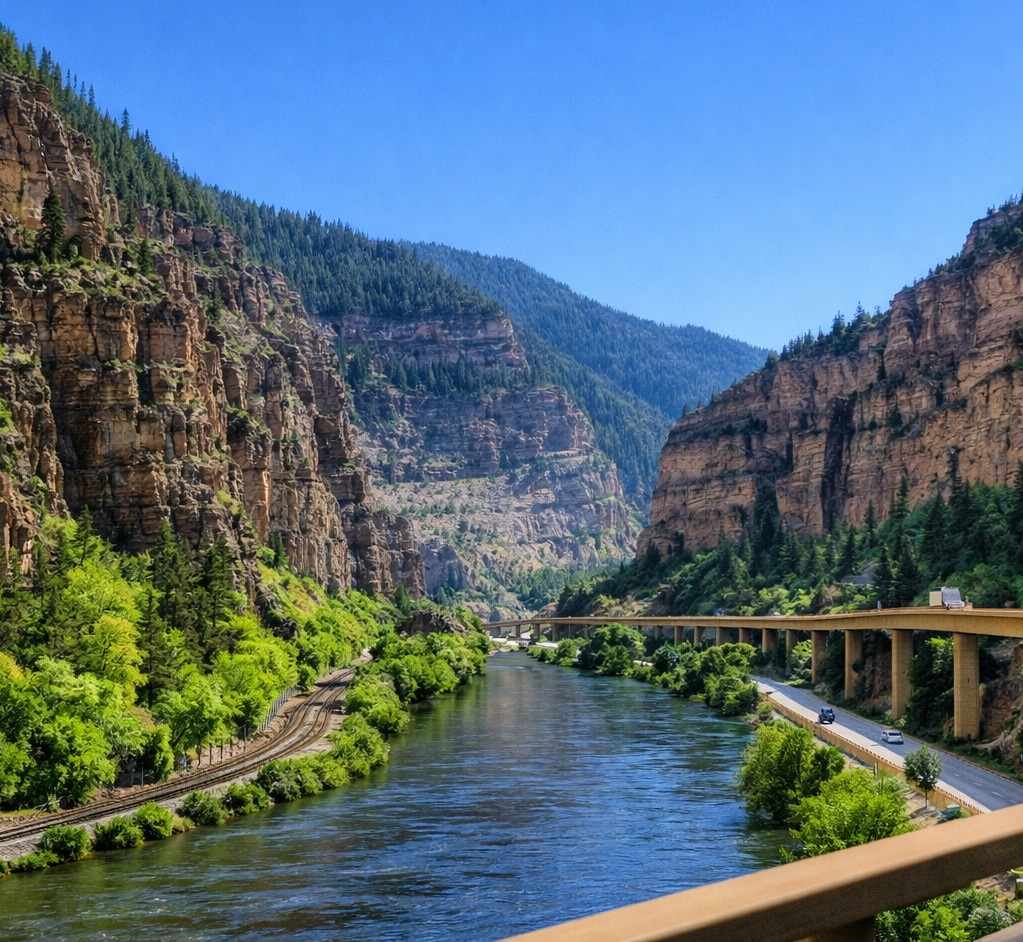 Glenwood Canyon in Glenwood Springs, CO