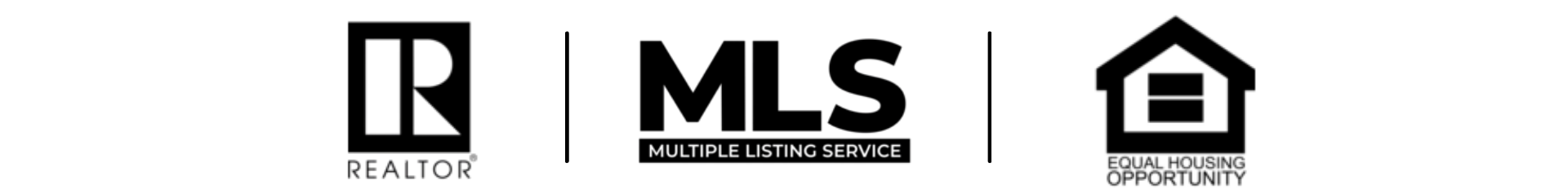 Realtor, MLS, and Equal Housing Opportunity logos side by side.