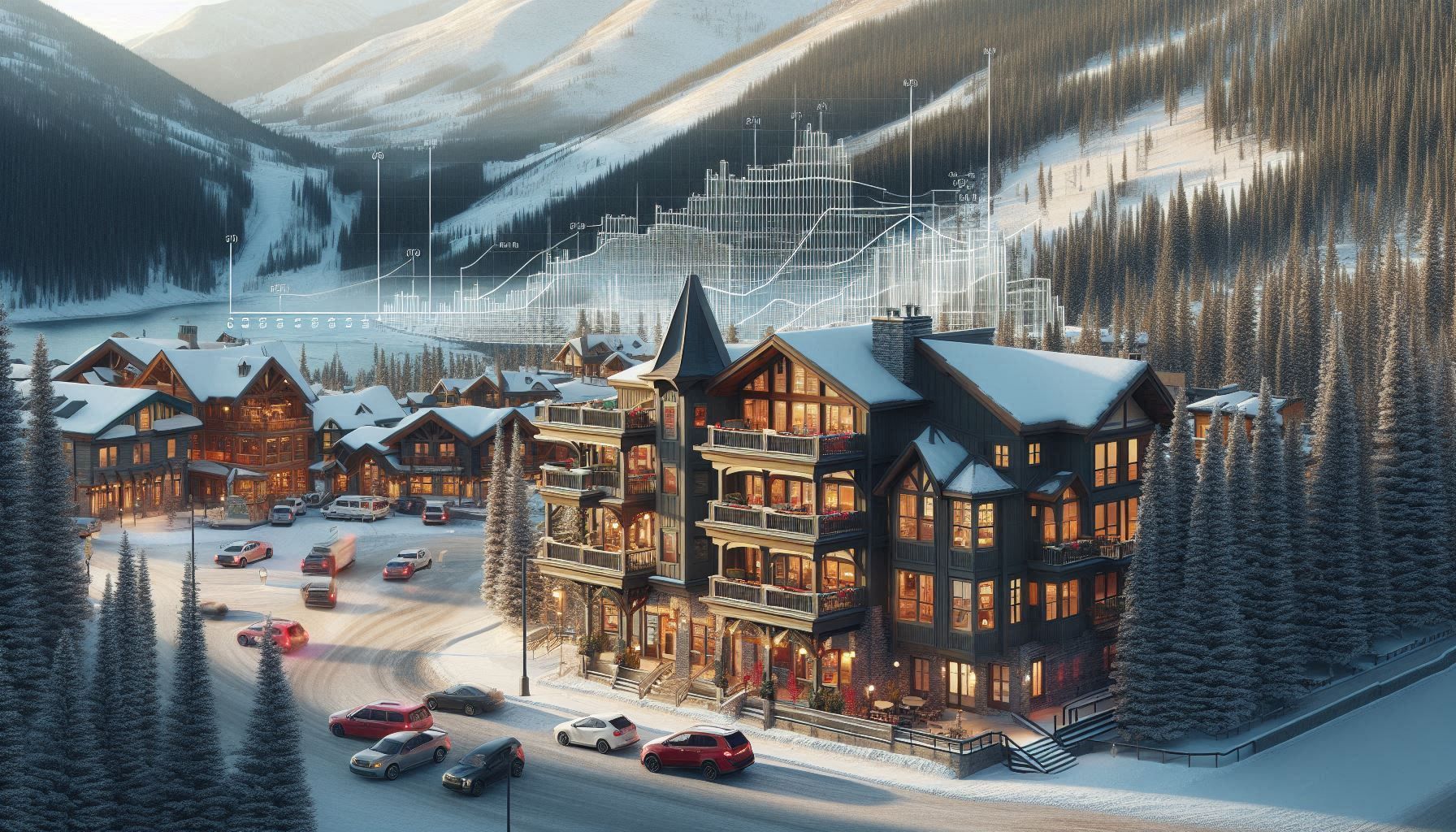 Vail Colorado commercial real estate standalone building example with graph