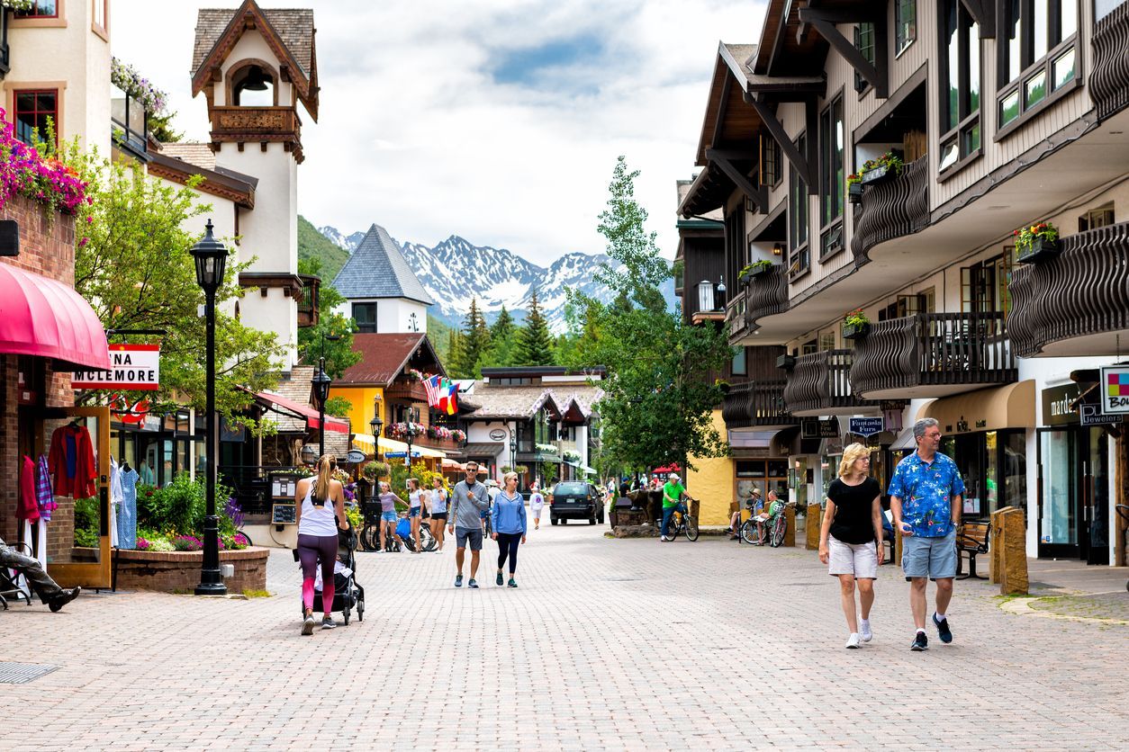 main street downtown Vail Colorado real estate agent picture