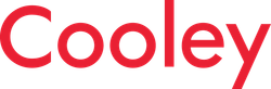 The word cooley is written in red on a white background