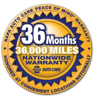 NAPA 36 Month Warranty