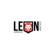 A logo for a company called leon with a lion on it.