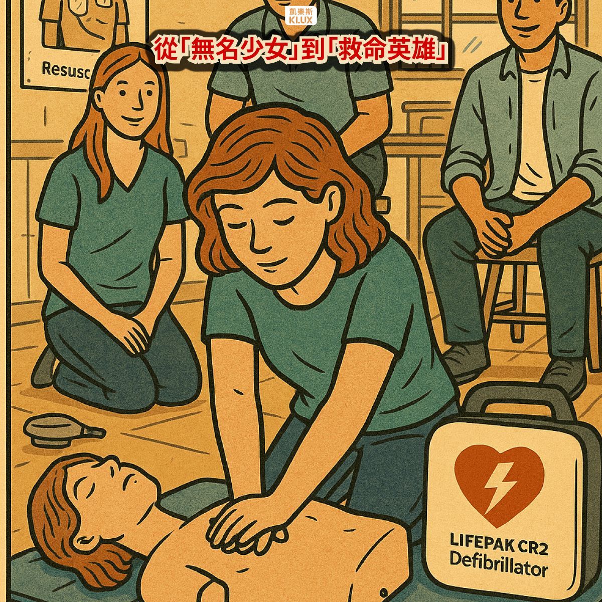 CPR + AED演練圖