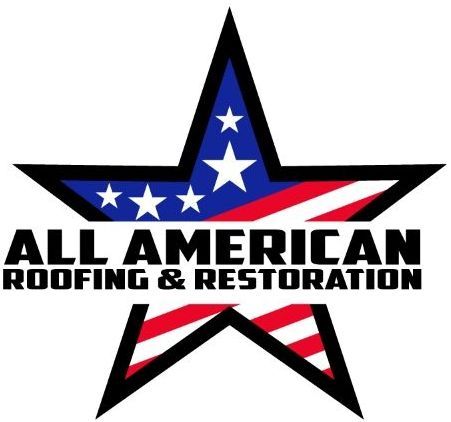 Logo: Star with American flag design and 