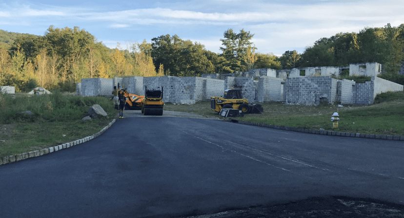 Asphalt Driveway with Steamroller — Wayne, NJ — R. Williams Paving LLC