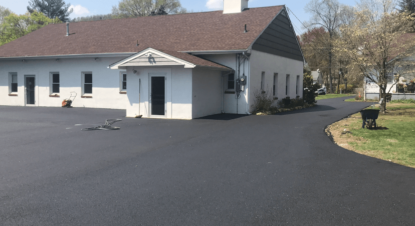 Asphalt Lot with White House — Wayne, NJ — R. Williams Paving LLC