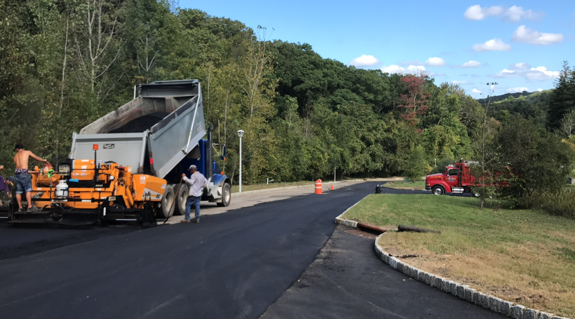 Milling — Truck Pouring Asphalt in Wayne, NJ