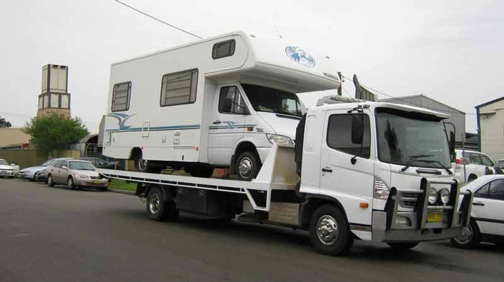 Camper Van Towing — Trade & General Towing In Sandgate NSW