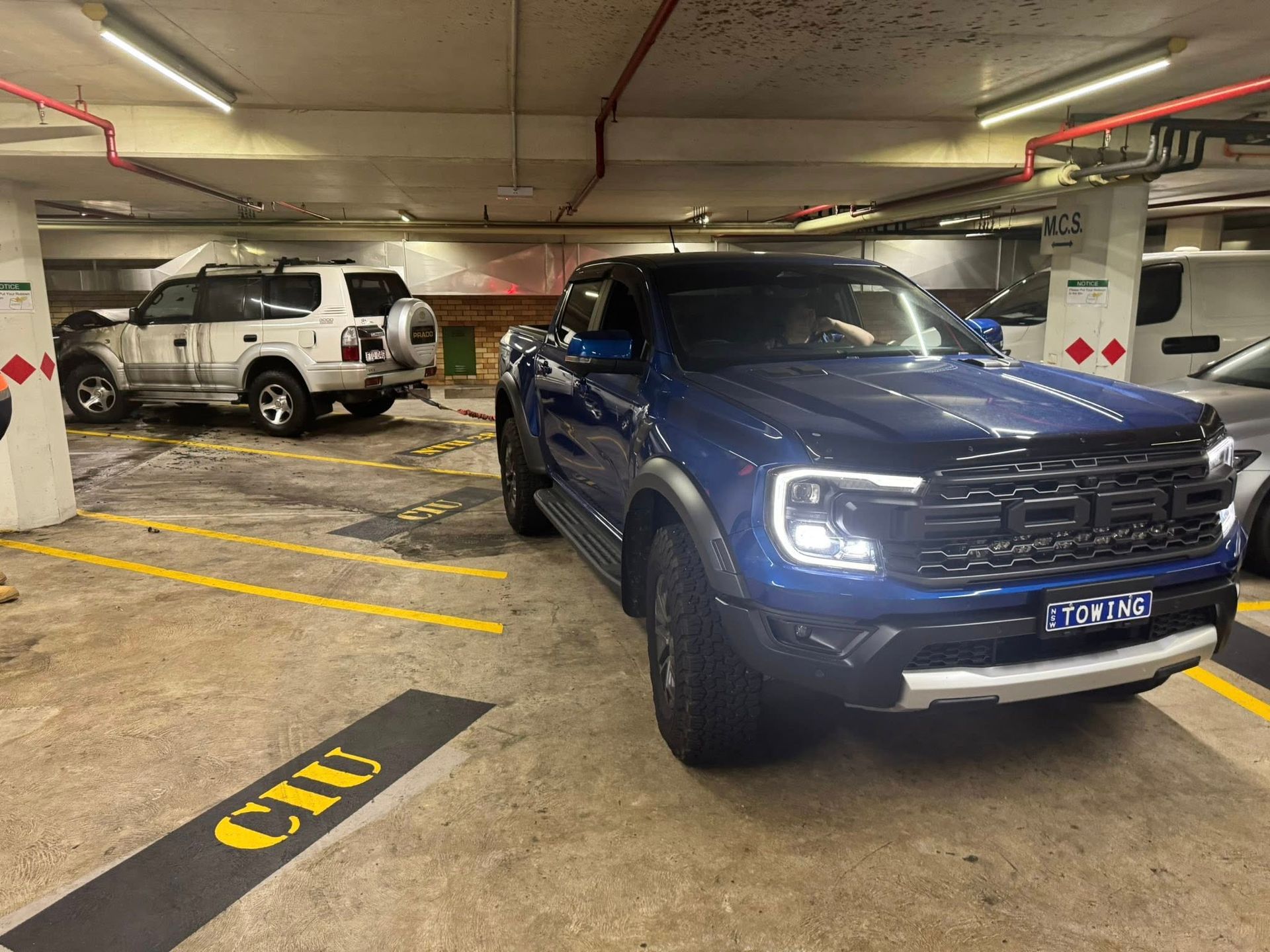 Pick Up On A Parking Garage