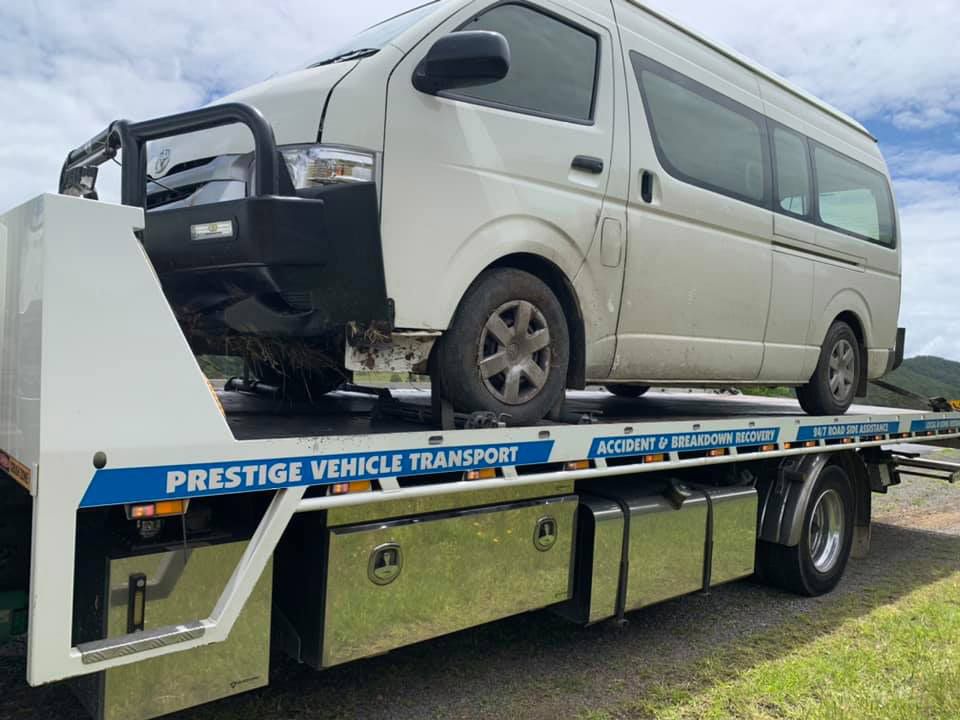 Toyota Hi-ace Van Towed — Trade & General Towing in Sandgate, NSW