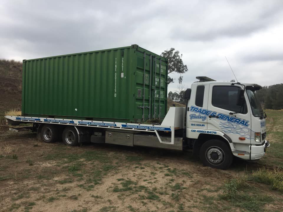 Transport the Green Container — Trade & General Towing in Belmont, NSW