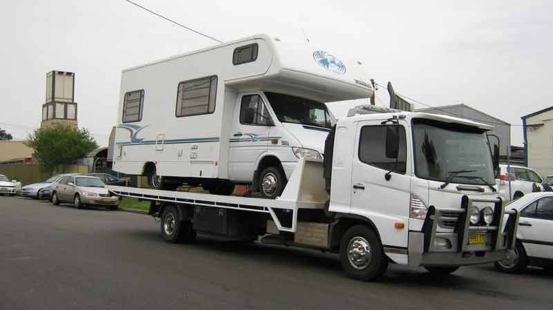 Camper Van Towing — Trade & General Towing In Sandgate NSW