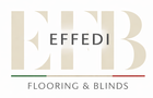 EFFEDI Flooring & Blinds logo in beige, black, and green on a white background