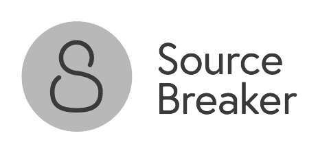 The source breaker logo is a gray circle with the letter s in it.