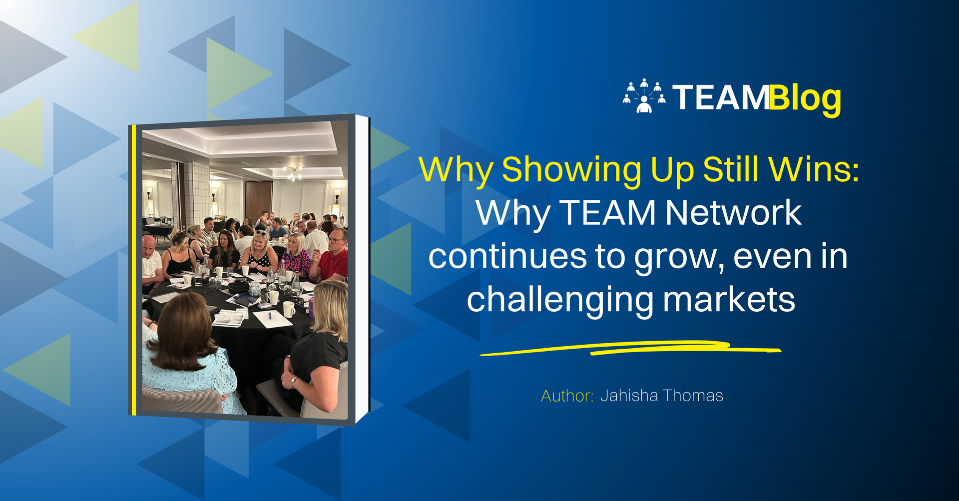 Blog post graphic: people at a conference table, title 