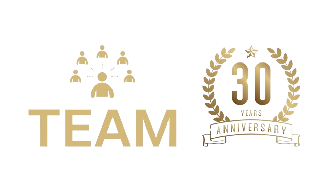 A logo for a team celebrating its 30th anniversary.
