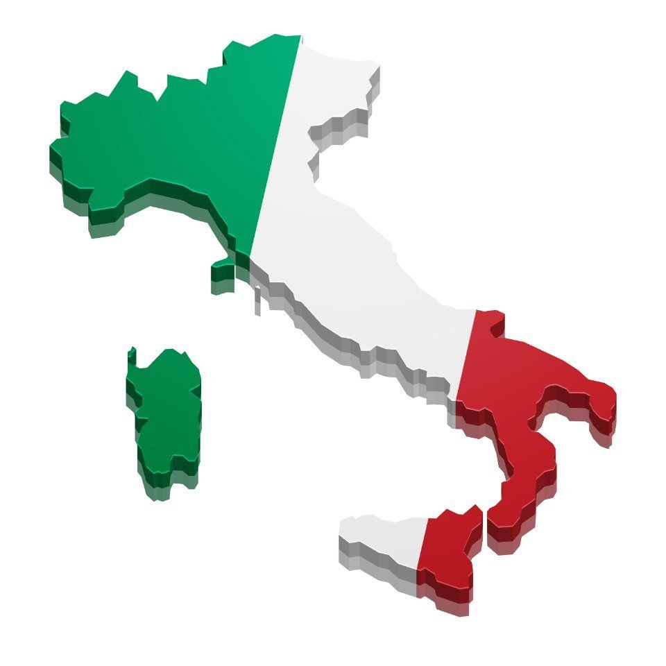 Cartina Italia tricolore