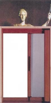 zanzariera scorrevole con maniglia