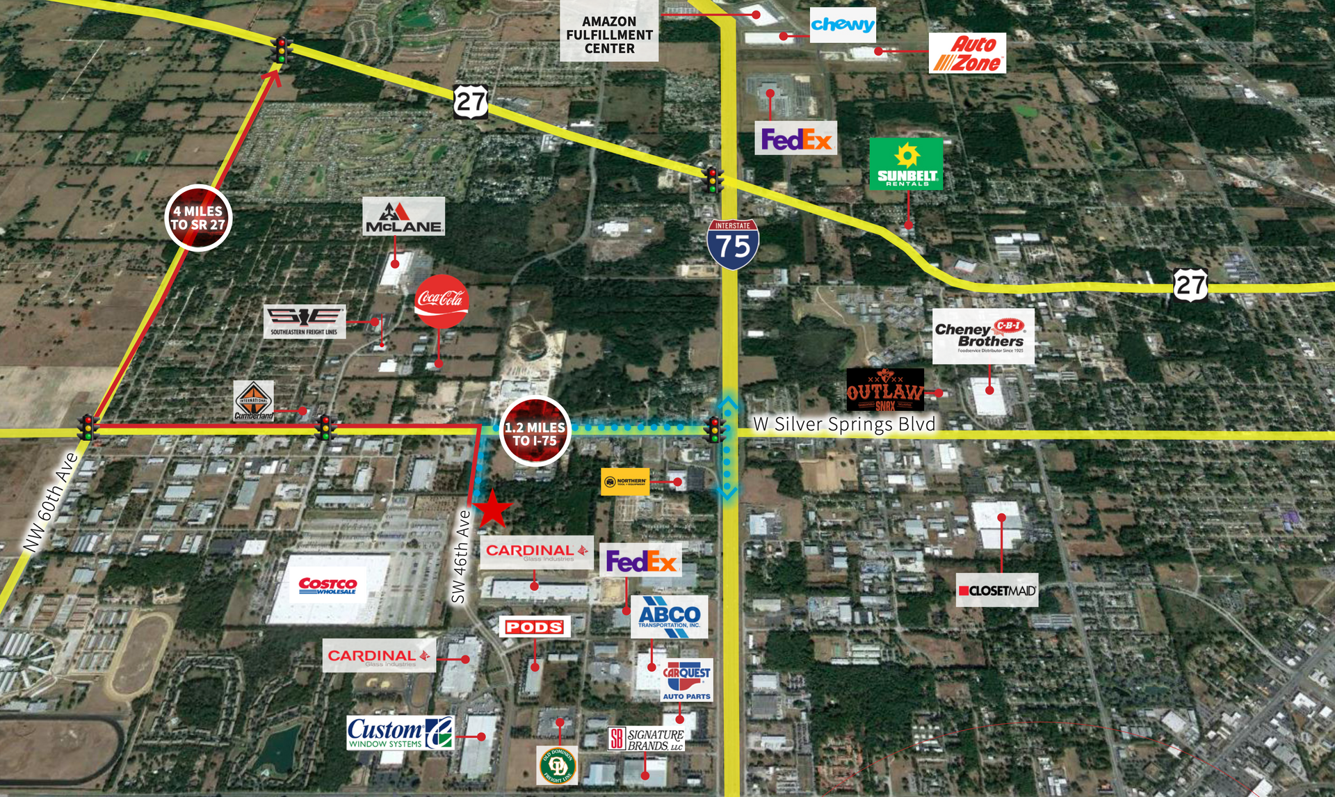 SW 46TH AVENUE OCALA, FL 34482  Site Plan preliminary design by Steep Capital