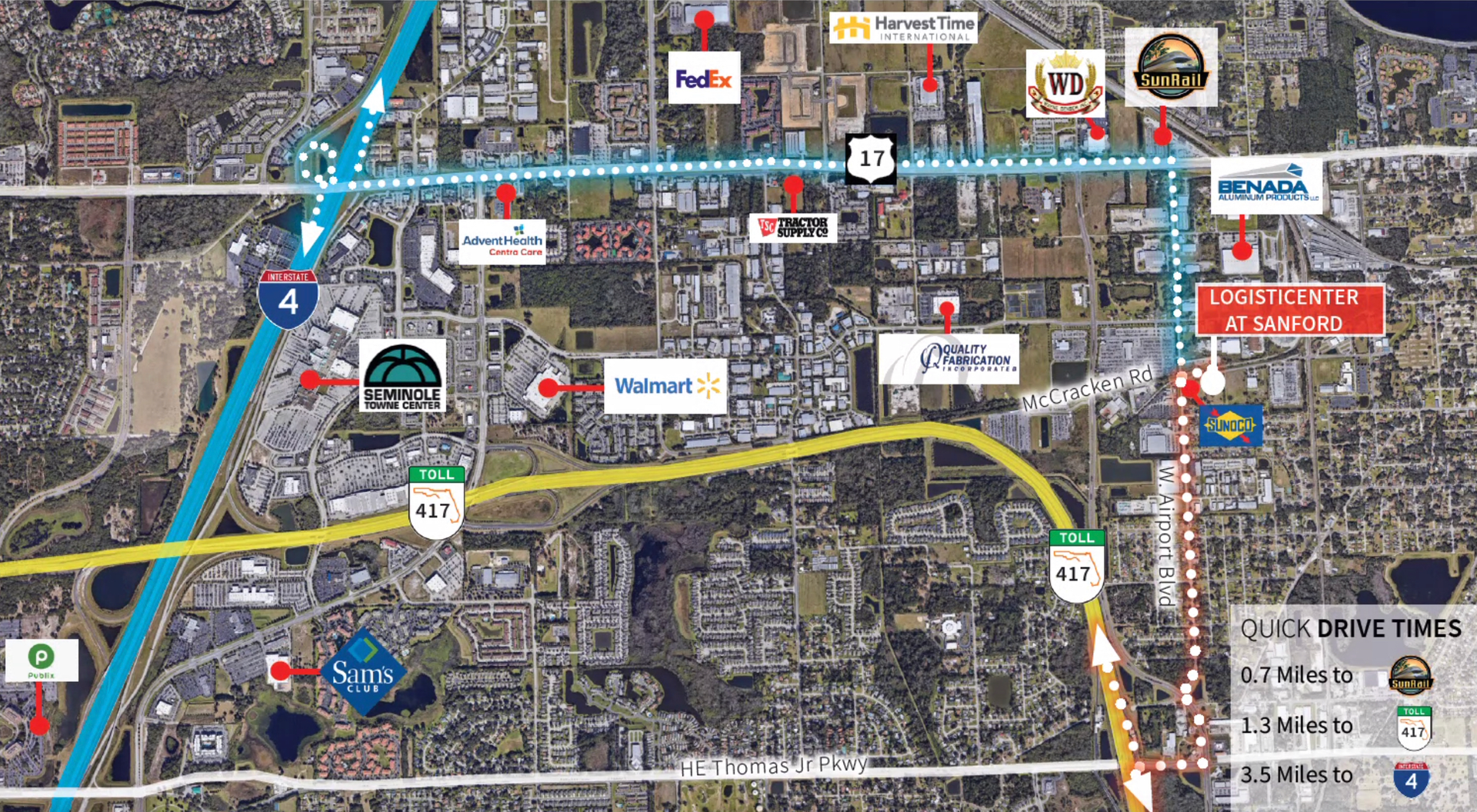 W AIRPORT BLVD  SANFORD, FL 32771  Site Plan preliminary design by Steep Capital