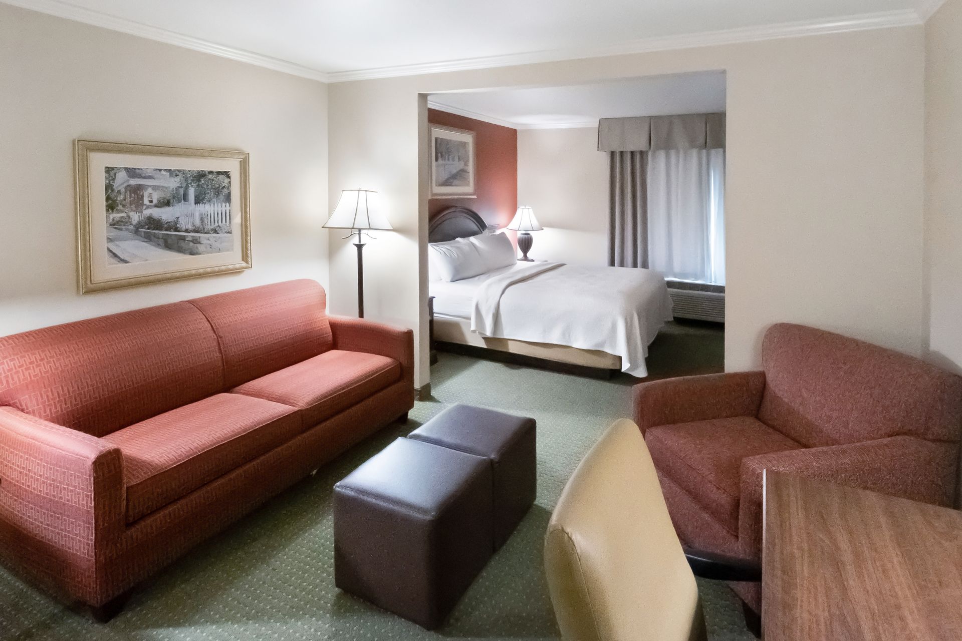 hotel room  king bed