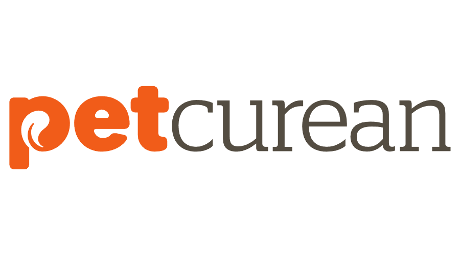 The petcurean logo is orange and black on a white background.