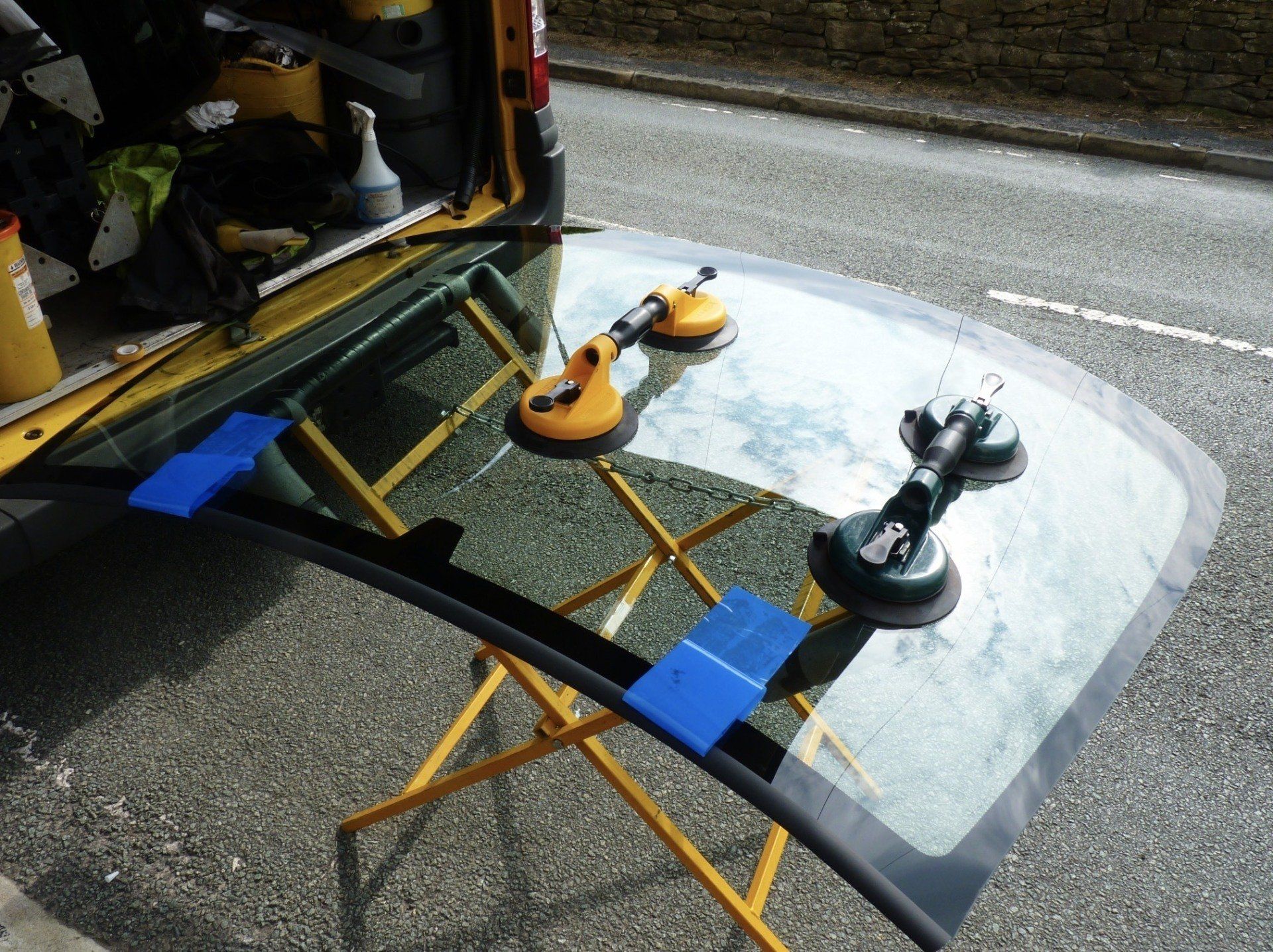 Car Front Windshield Has Been Broken