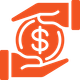 money with hands icon