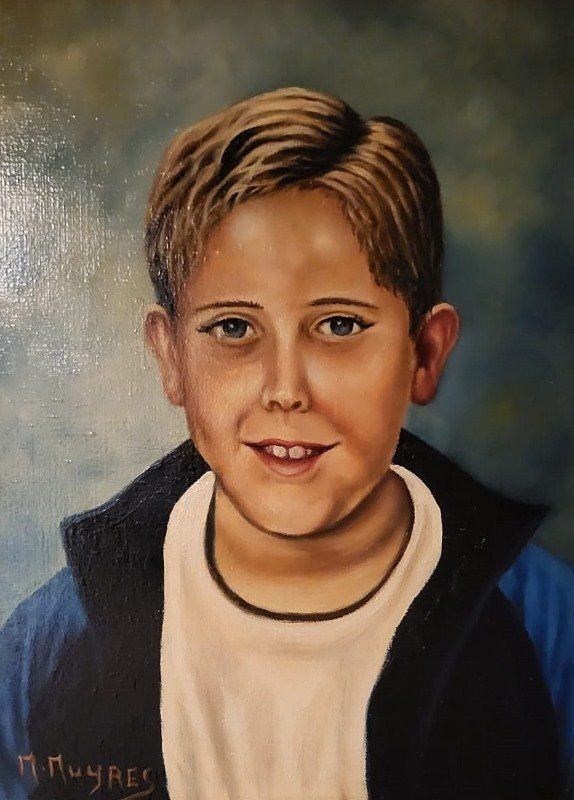 Markus Muyres+Nederlands+Olieverf+Schilderij+Portret+Jonge jongen